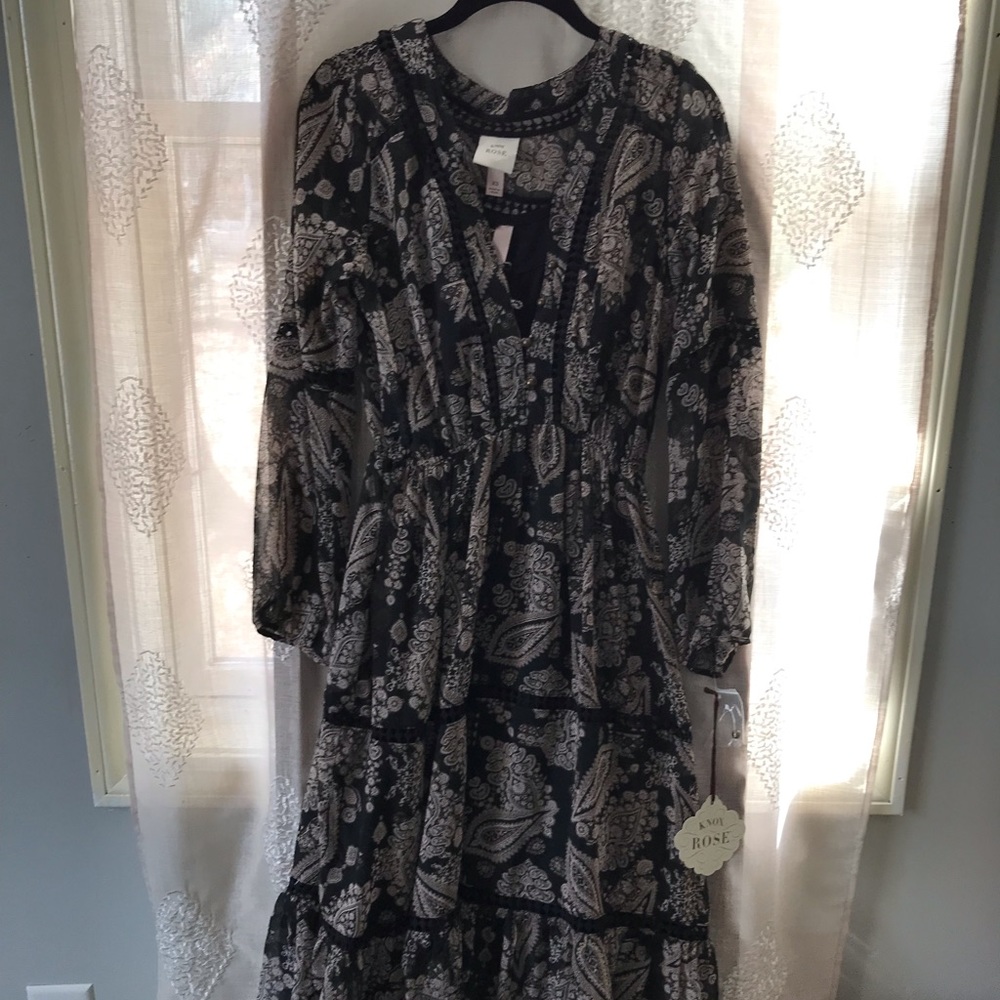 Bohemian Earthy Flowy Maxi Dress